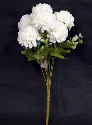 Георгина букет 7 цветков 42 см цвет белый HS-23-4