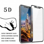 Черный. Стекло 5d на весь экран на телефон Huawei Honor