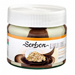 Паста кунжутная SORBON с темным и белым шоколадом 300 г