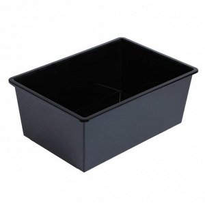 Ящик универсальный,для хранения без крышки, объем 30 л. цвет черный