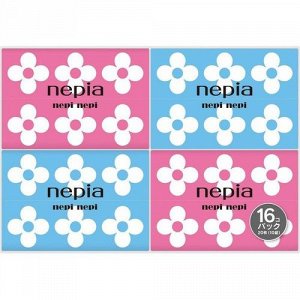 "NEPIA" "nepi nepi" Бумажные двухслойные носовые платки 10 шт./уп. (упаковка 16 шт