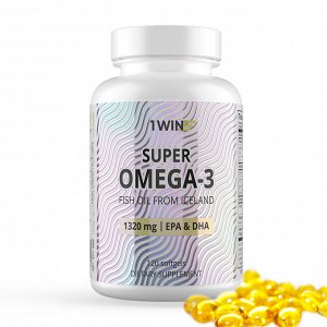 1WIN Omega 3 высокой концентрации, 120 капсул, бад