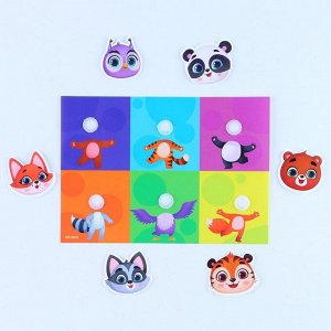 Развивающая игра на липучках. Весёлые мордашки «Зоопарк»