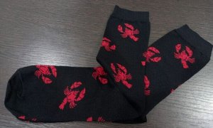 Носки мужские с принтом цвет Черный (Раки)