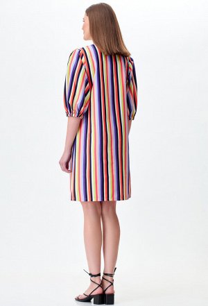 Платье Gizart 1089 разноцветный полоска