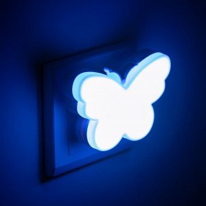 Ночник "Бабочка" LED 1Вт синий 9х6х6 см