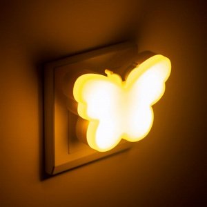 Ночник "Бабочка" LED 1Вт желтый 9х6х6 см
