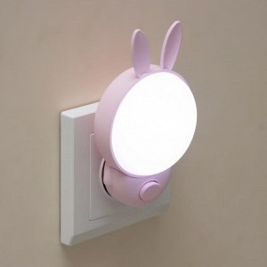 Ночник "Зайчик" LED 1Вт розовый 7х4х12 см