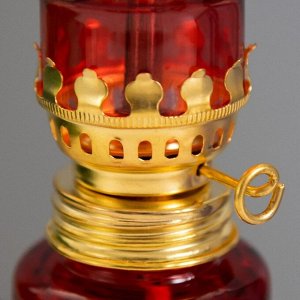 Керосиновая лампа красный 8х6х20 см
