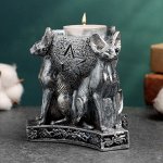 Подсвечник &quot;Сфинксы&quot; 10х10х9,5см, серебро