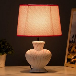 Настольная лампа "Хертц" E14 40Вт белый-розовый 23х15х34 см RISALUX