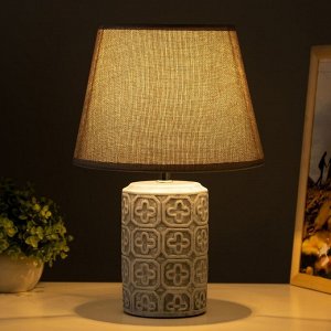 Настольная лампа "Августа" Е14 40Вт серый 22х22х34 см