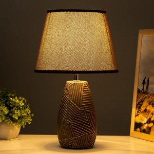 Настольная лампа "Аарон" Е14 40Вт шоколадно-золотой 22х22х36 см RISALUX