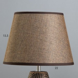 Настольная лампа "Аарон" Е14 40Вт шоколадно-золотой 22х22х36 см RISALUX