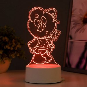 Светильник "Медвежонок" LED RGB от сети 9,7х9,5х18 см RISALUX