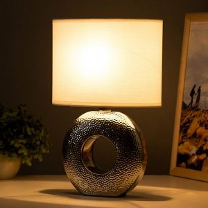 Настольная лампа "Палермо" Е14 40Вт серебро 20х10х29,5 см RISALUX