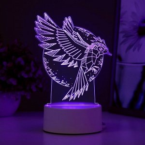 Светильник "Птица" LED RGB от сети 13,5х9,5х16,9 см RISALUX