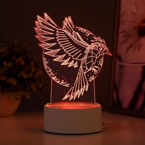 Светильник "Птица" LED RGB от сети 13,5х9,5х16,9 см