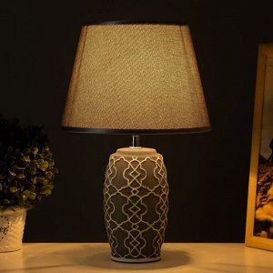Настольная лампа "Камила" Е14 40Вт серо-белый 22х22х35 см RISALUX