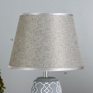 Настольная лампа "Камила" Е14 40Вт серо-белый 22х22х35 см RISALUX