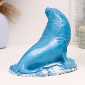 Фигура "Морской котик" 18х16х16см, серо-голубой