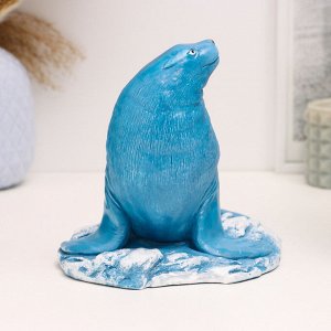 Фигура "Морской котик" 18х16х16см, серо-голубой