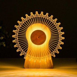 Светильник сенсорный «Колесо» LED крутится 6 Вт USB 15x4x16 см RISALUX
