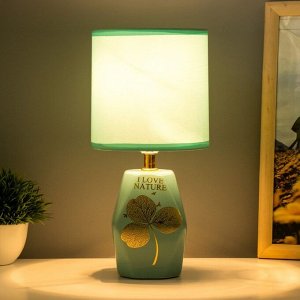Настольная лампа "Натюр" E14 40Вт бирюзовый 12,5х12,5х28 см RISALUX