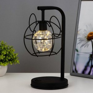 Фигурка светящаяся RISALUX «Майки», LED-ночник, от батареек, чёрный, 24x23x31 см