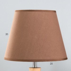 Настольная лампа "Омбр" E27 40Вт коричневый 25х25х42 см RISALUX