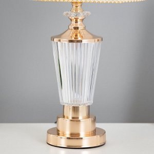 Лампа настольная с подсветкой "Эльза" 1x60Вт E27 золото 28х28х47 см RISALUX