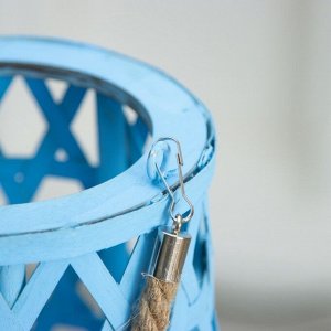 Настольная лампа «Асура» Е27 15 Вт голубой 16x16x51 см RISALUX