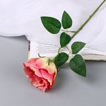 Цветы искусственные &quot;Роза чайная экстра&quot; d-7 см 44 см, жёлто-розовый