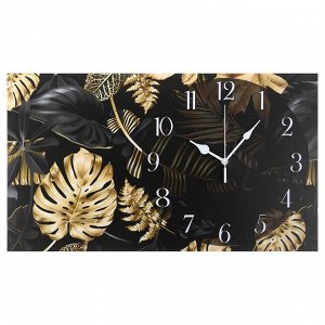 Часы-картина настенные "Листья", 35 х 60 см