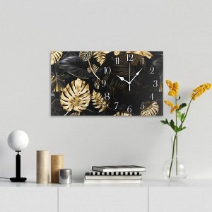 Часы-картина настенные "Листья", 35 х 60 см