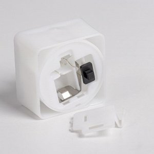Светодиодная свеча, ночник LED RISALUX «Квадрат», 0.5 Вт, от батареек 3xAG10, белый, 4x4x4.5 см