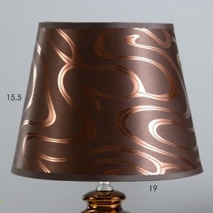 Настольная лампа "Филиция" Е14 40Вт шоколадно-золотой 20х20х34см RISALUX