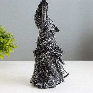 Настольная лампа "Попугаи" Е27 40Вт чёрный с серебряной патиной 22х22х43 см