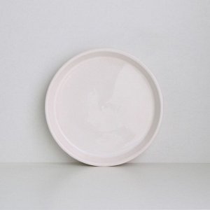 Поддон для кашпо, белый, керамика, d=17 см, 1 сорт, Иран