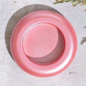 Подсвечник "Полноторие" из гипса малый,9х2,5см,розовый