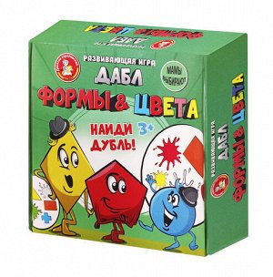 Настольная игра Дабл «Формы и цвета» (20 карточек)