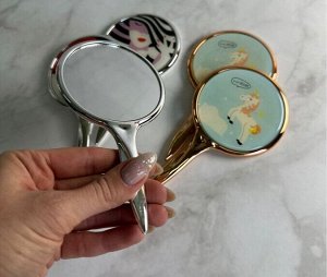 Карманное круглое мини-зеркало с ручкой