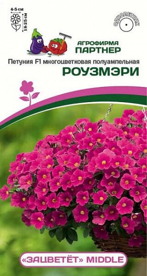Петуния "Зацветет" Middl Роузмэри F1 полуампельная