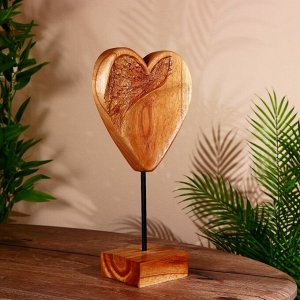 Сувенир "Сердце" на подставке, джампинис 20х10х35 см