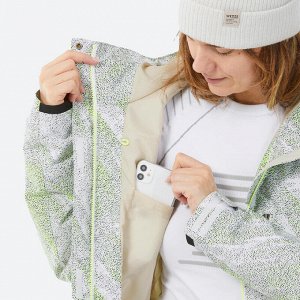 Куртка для сноуборда женская snb 100 - белая графика