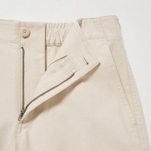 Широкие прямые брюки-карго (длина 70-72 см.), натуральный