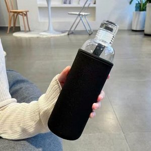 Стеклянная бутылка для воды 500 мл