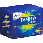 TAMPAX Compak Тампоны женские гигиенические с аппликатором Regular Duo 16шт ПрепакКороб