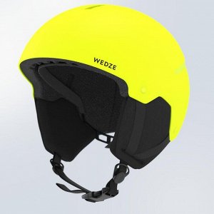 Детский лыжный шлем h100 неон желтый