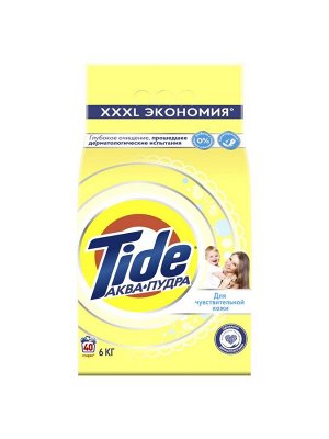 Стиральный порошок детский Автомат Tide Для чувствительной кожи 40 стирок 6 кг, Тайд
